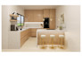 do kitchen interior design with 3d modeling and rendering